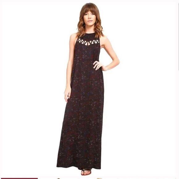 RVCA Dresses & Skirts - RVCA 'tied up' knot boho maxi dress beach Sz- Medium